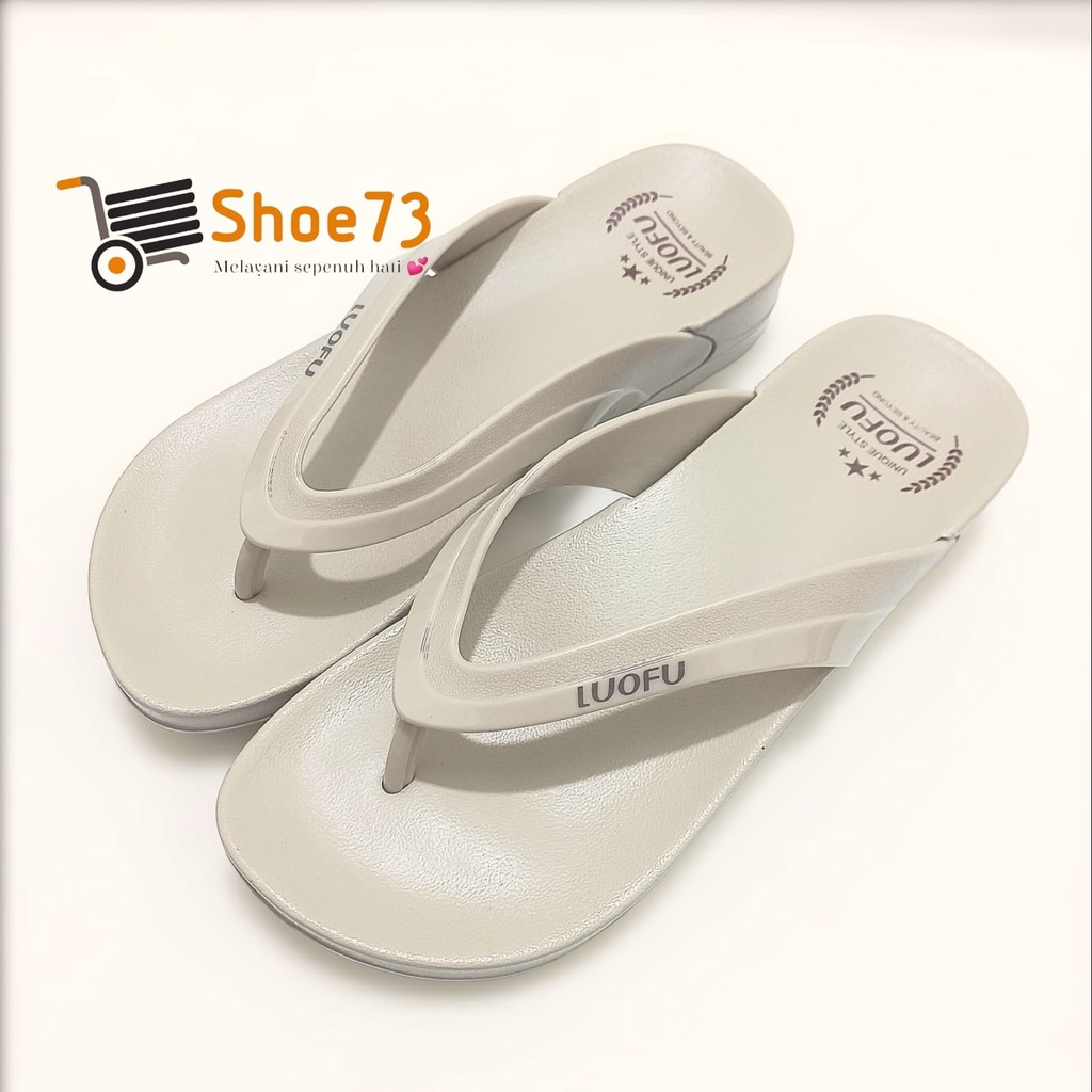 LUOFU E 7161 -5WB SIZE 36-40 ORIGINAL l Sandal Jepit jelly wanita l Sendal jepit cewek impor