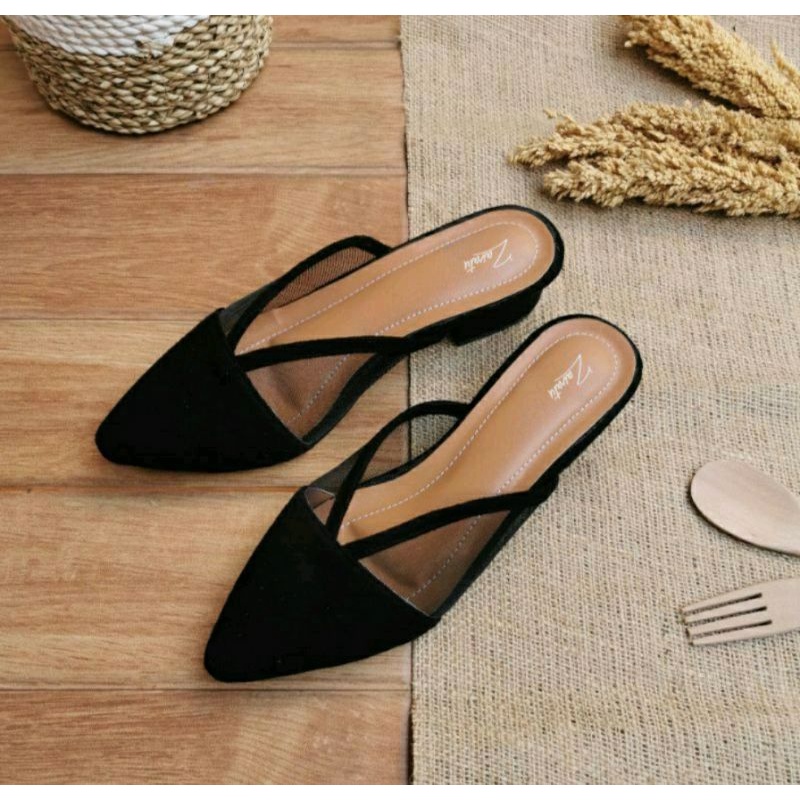 Original Sendal Bustong MK-069 Krem Brokat Sandal Pesta OVERSIZE Cantik Sendal Kaki Gemuk Premium Krem, 41