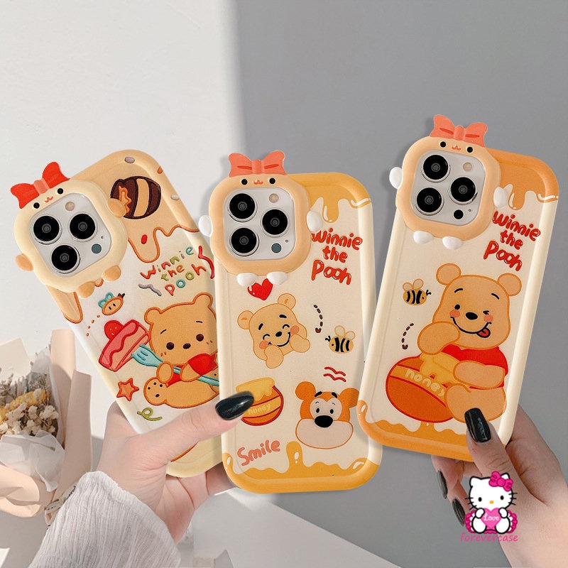 Casing Oppo A96 A76 A5s A3s A53 A33 A16K A1K A54 A12 A15 A7 A16 A95 A77s A57 2022 A55 A74 A31 A5 A9 A16E A94 Motif Kartun Pooh 3D