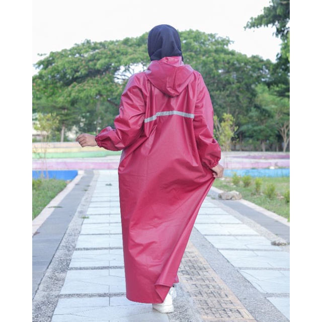 RAINCOAT,JAS HUJAN GAMIS SYAR'I TERMURAH,BAHAN TEBAL