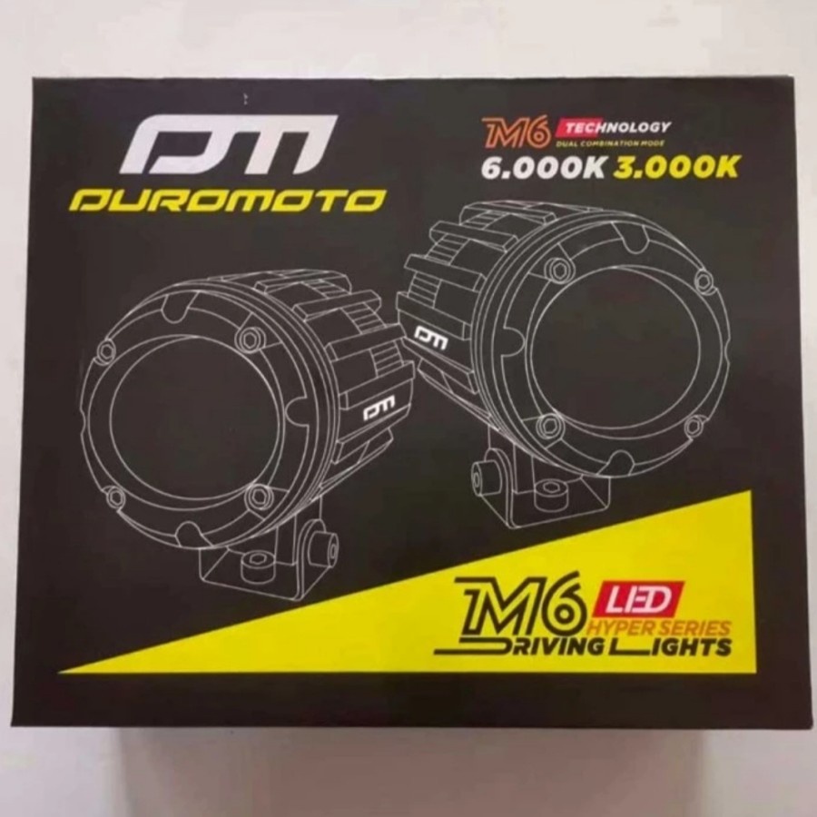 Lampu tembak sorot putih kuning motor mobil LED M6 duro moto duromoto / Senlo 100 watt 100watt 12v M