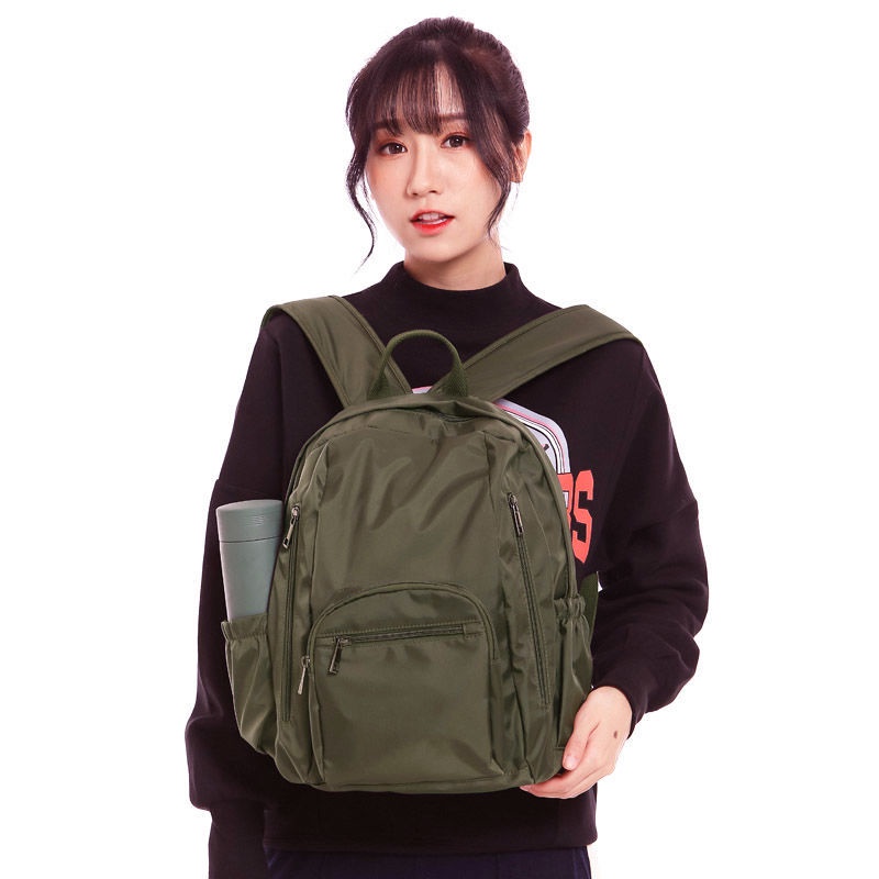 sera multi-saku ringan tahan air ransel kasual perjalanan trendi fashion keren tas sekolah ransel wanita unisex