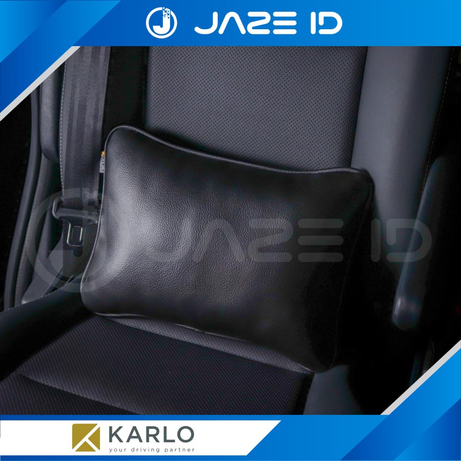 Karlo Bantal Pinggang Duduk Pemium Mobil Basic Black Hitam