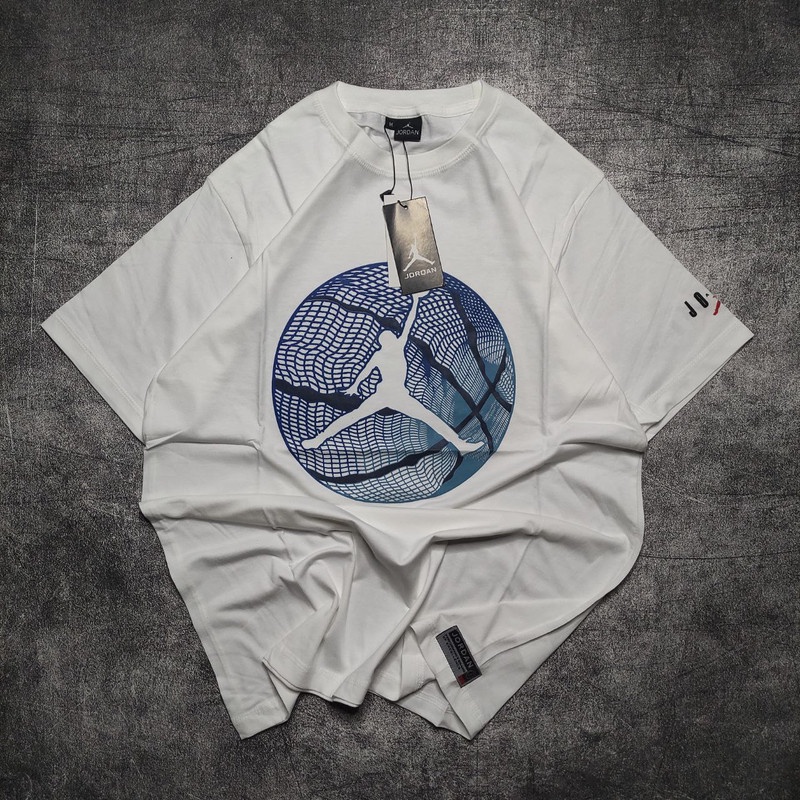 BAJU KAOS JORDAN PUTIH SABLON KAOS IMPORT KAOS BRANDED COTTON 30S KAOS PUTIH