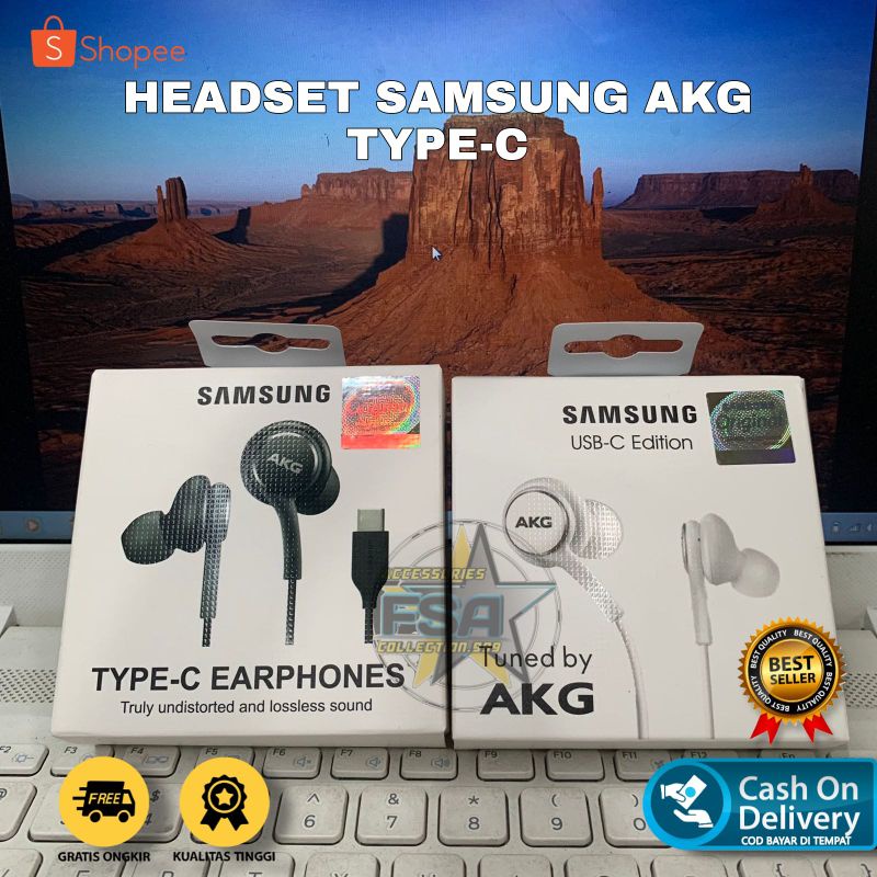 Headset SMG AKG Type C Premium Quality Bass Stereo Earphone SMG S10 S10+ Note 10 10+ S20 TypeC Earphone