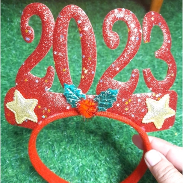 Bando Natal 2023 Bando Natal Import / Bando Natal Dewasa Anak / Bando Tahun Baru 2023 / Aksesoris Rambut Christmas