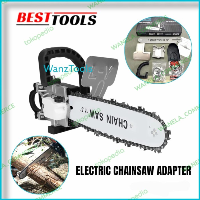 [BISA COD] Adaptor Chainsaw 12 Inch Mesin Gerinda Tangan - Gergaji Mesin Mini / Perlengkapan Rumah T