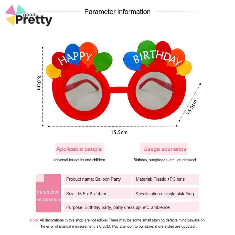 Kacamata Ulang Tahun Lucu Kaca mata Hitam Selamat ulang ahun dekorasi Anak-anak Selamat Pesta Kacamata Dekorasi Bentuk Kue - PD