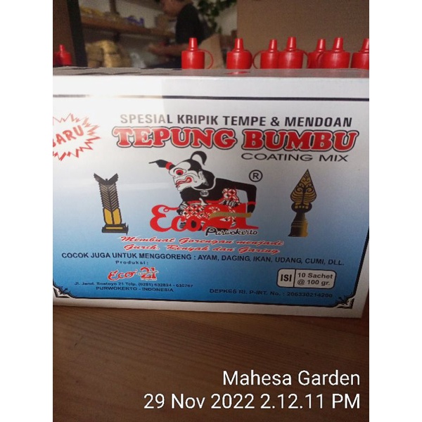 

tepung bumbu keripik dan mendoan isi 10 per box