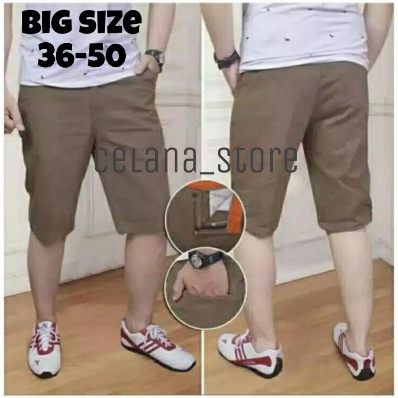 CELANA PENDEK PRIA BIG SIZE 36-50 / CELANA CHINO PENDEK BIG SIZE/BIG SIZE / COD BAYAR DI TEMPAT