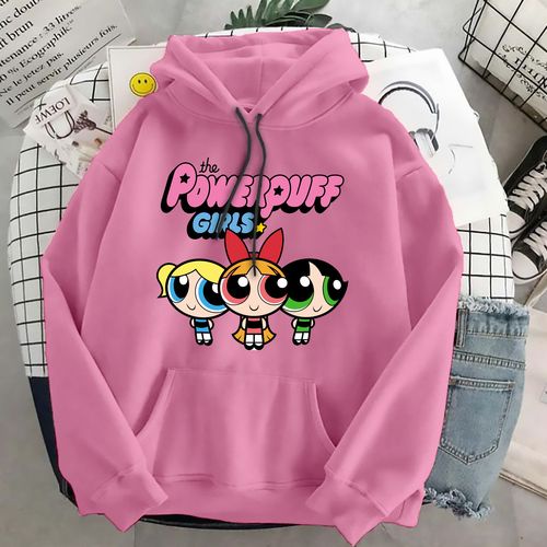 Hoodie Powerpuff  Wanita - Jaket Hoodie Jumper - Bahan Fleece