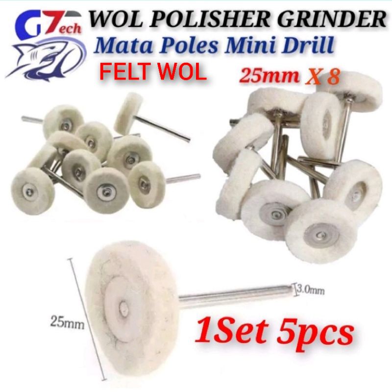 New Mata Bor Poles Gosok Wol / Wool Polisher Mini Grinder / Mata Bor Wol Poles Gerinda Mini /Wol