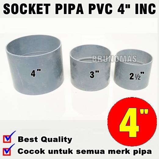 ⇥ Sock Sambungan Pipa Pvc Ukuran 4 Inch - Socket Paralon 4 Dim ギ