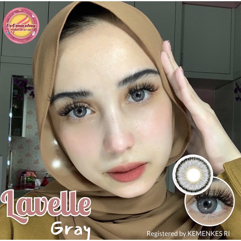 EYEMAZING Softlens - LAVELLE Brown / Gray / Blue / Coklat / Abu / Biru Normal Minus Beda Minus