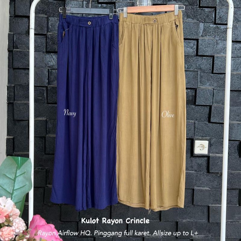 Kulot RAYON Airflow Kancing XL //JF515