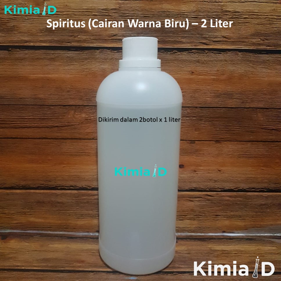 Spiritus 2 Liter Spirtus Lampu Spirtus Bahan Bakar Laboratorium Bakar