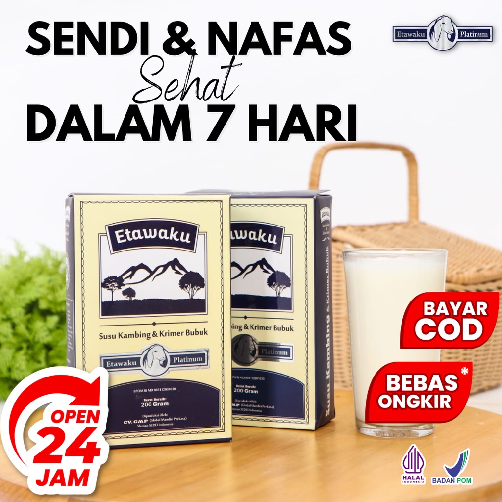 SUSU PERNAFASAN ASMA - BRONKITIS - SUSU RADANG SENDI DAN TULANG - ETAWAKU PLATINUM