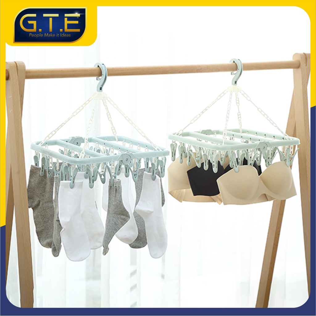 GTE | HANGER SERBAGUNA 32 JEPIT | GANTUNGAN BAJU | GANTUNGAN JEMURAN | 32 HOOK