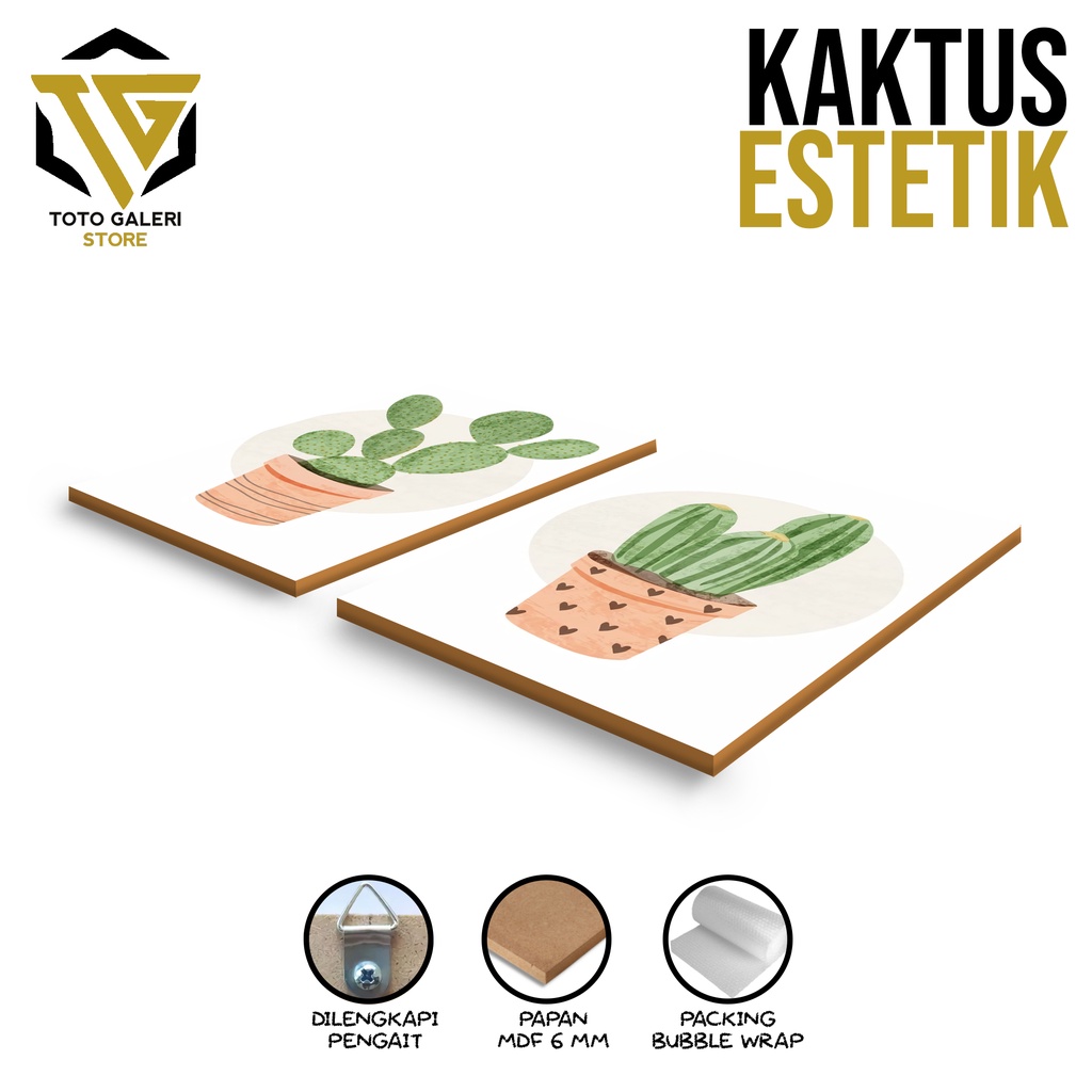 PAJANGAN DINDING KAKTUS HIASAN DINDING KAKTUS WALL DECOR KAKTUS KT1