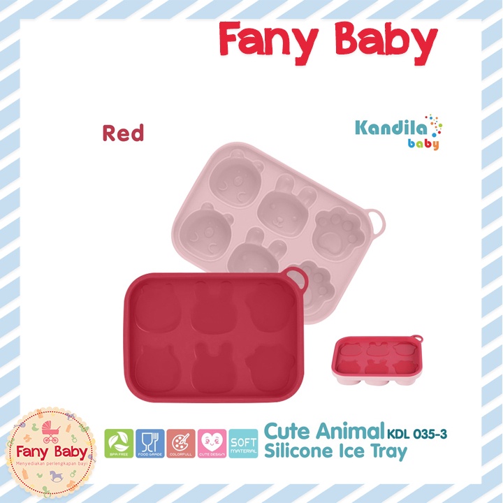 KANDILA BABY CUTE ANIMALS SILICONE ICE TRAY / KDL035-3