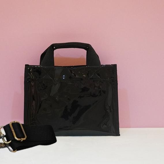 TAS MIKA / TAS TRANSPARAN / TAS SELEMPANG MIKA / TAS MIKA NEW NORMAL - Hitam