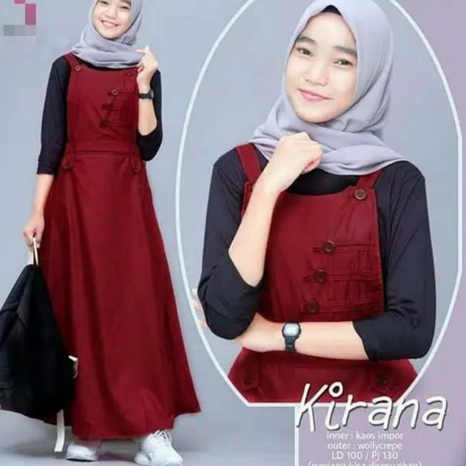 Gamis Anak Remaja Usia 12-14 Thn Baju Gamis Muslim Anak KIRANA OVERALL