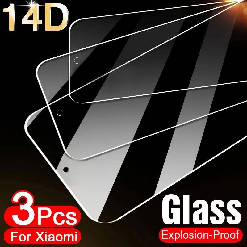 REDMI 3pcs Pelindung Layar Tempered Glass Untuk Xiaomi Note 10 10S 11S Pro 5G 8 9 9T 10 10T 11i 11T Poco M4 X4 Pro Lite SE 5G