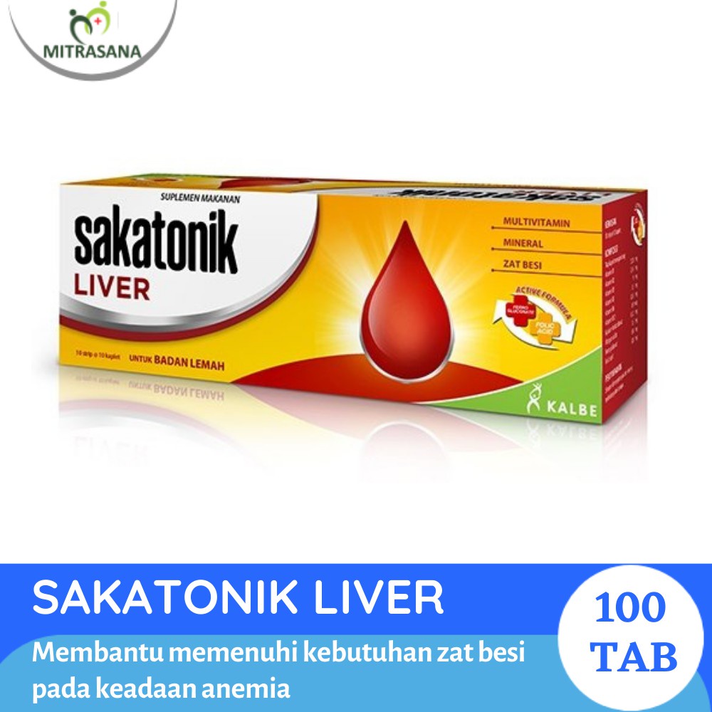 Sakatonik Liver 100 Tablet - Multivitamin untuk kondisi Anemia