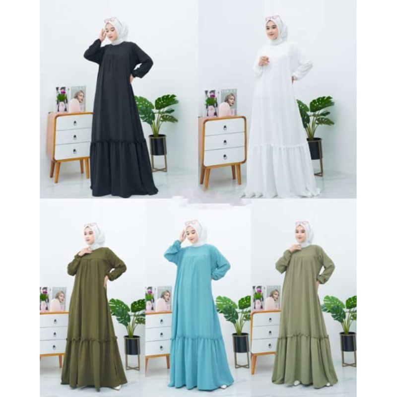 DRESS MAXI AUDRY /GAMIS REMAJA PEREMPUAN/gamis homey/crinkle /dress festa remaja/gamis wanita terbaru/terlaris