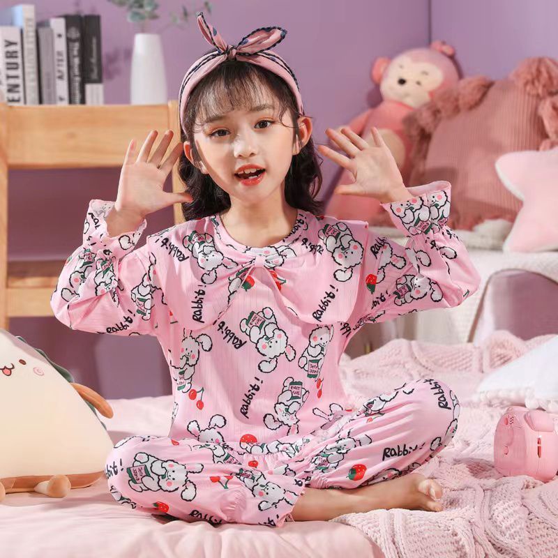 BAJU TIDUR ANAK SETELAN PIYAMA BAYI SET LENGAN PANJANG CELANA PANJANG C7A,B