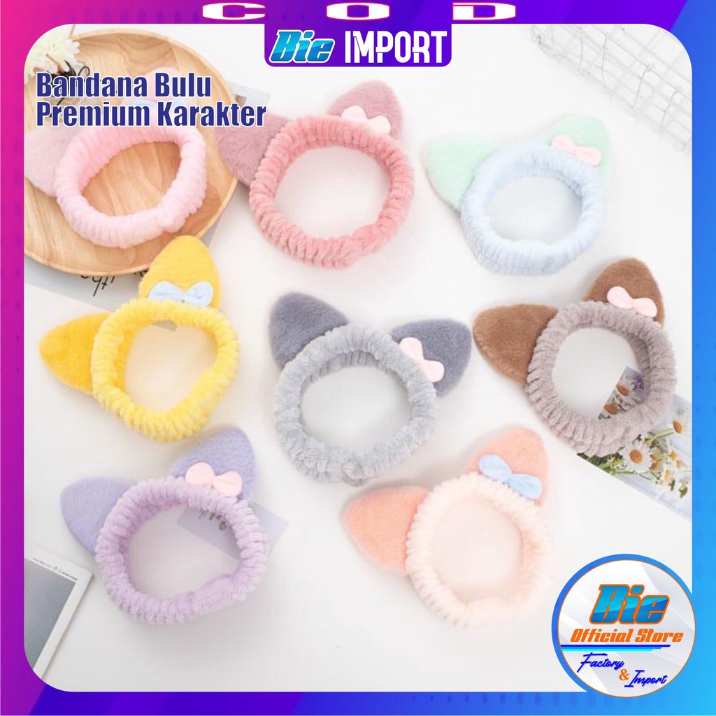 Bandana Anak Bulu Karakter Cat Premium Impor Best Seller