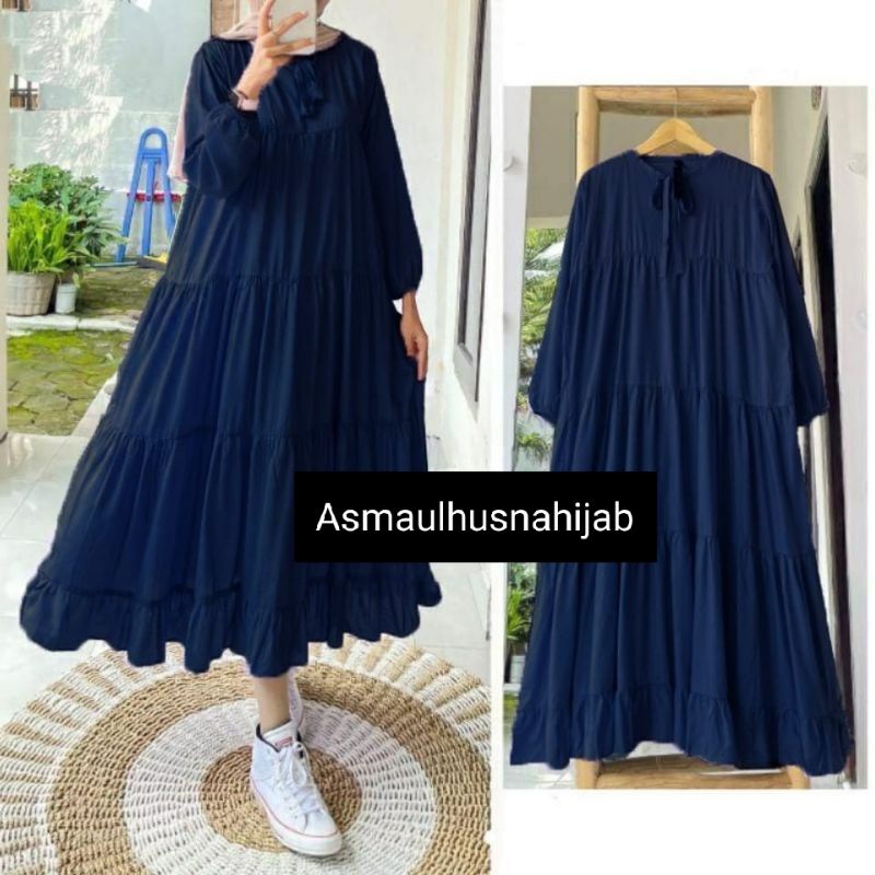 Gamis wanita // Tunik panjang//Rachel Midi Dress Busui Friendly //gratis bros //Gamis Wanita Terbaru Kekinian // Fashion Muslim