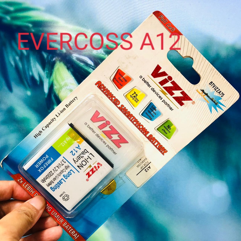 GROSIR BATERAI VIZZ DOBEL POWER EVERCOSS A75/ EVERCOSS A66A/ EVERCOSS A26C/ EVERCOSS A7T/ EVERCOSS A7K/ EVERCOSS A7S/ EVERCOSS A7A/ EVERCOSS A12/ EVERCOSS A33A/ EVERCOSS A28A/ EVERCOSS A54-A74A/ EVERCOSS BL 4LC