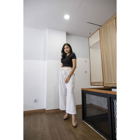 Celana wanita Korea / Celana kulot Linen