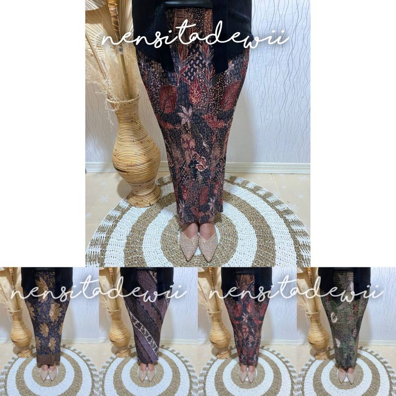 Rok Plisket Batik / Rok Plisket Premium, Variasi Gliter