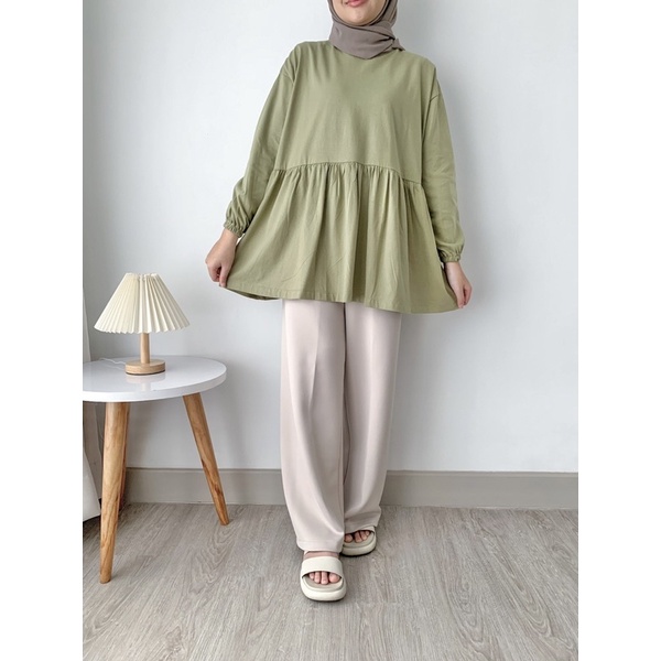 Bymeldev Ruffle Oversized Top Nonbusui Busui