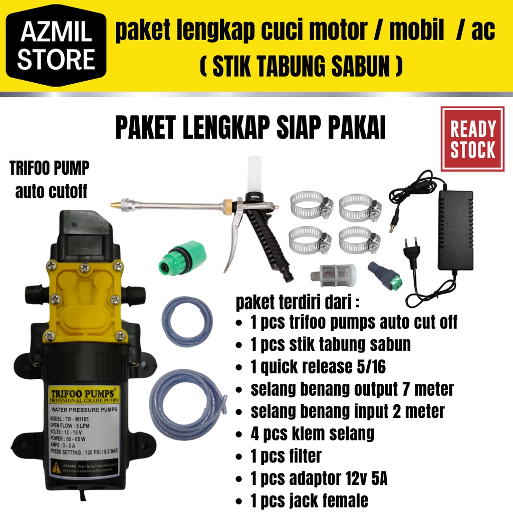 ALAT CUCI MOTOR / MOBIL / AC / STIK GUN TABUNG SABUN