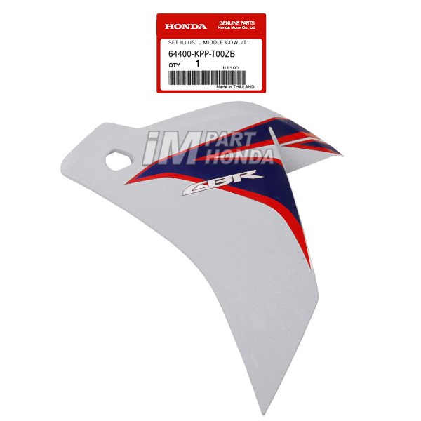 64400-KPP-T00ZB Cover Sayap Kiri CBR 150 R CBU Thailand Putih