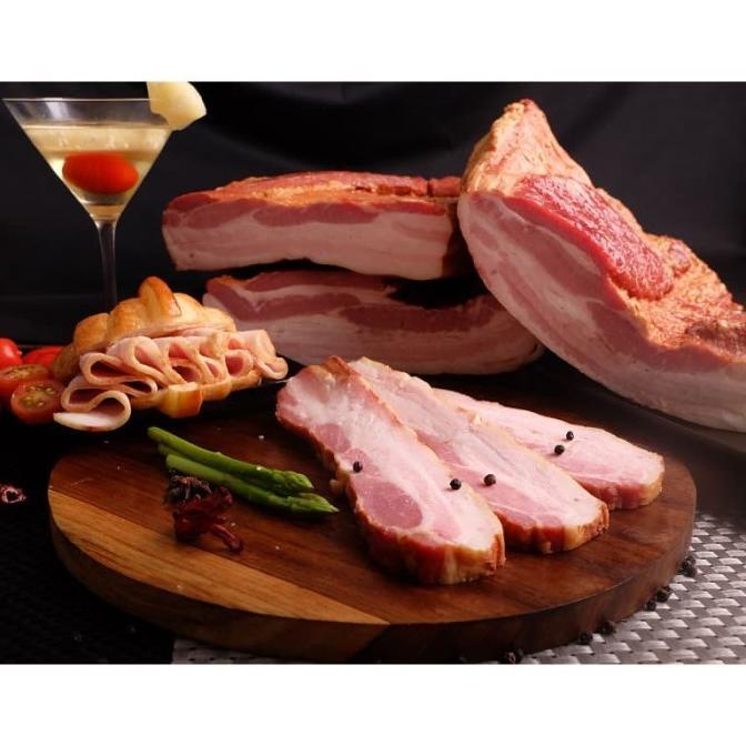 

BACON BABI- Streaky Bacon PREMIUM Aroma/Daging Babi Asap - FROZEN FOOD