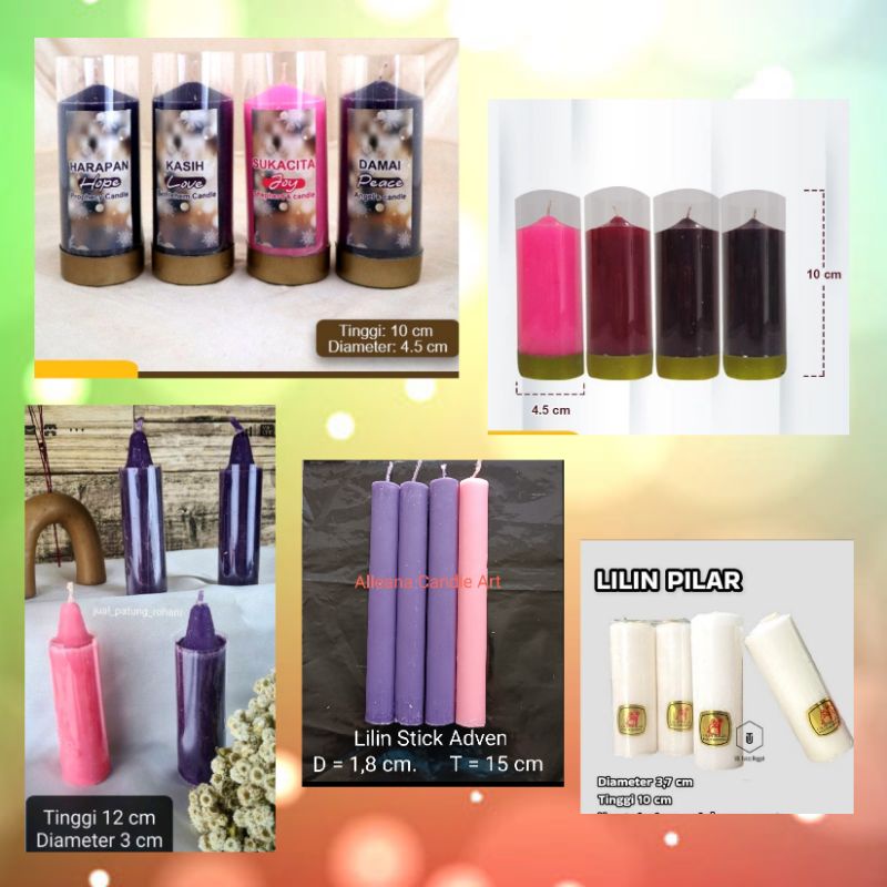 Lilin Advent Paket Isi 4pc Lilin Pilar Serba Guna