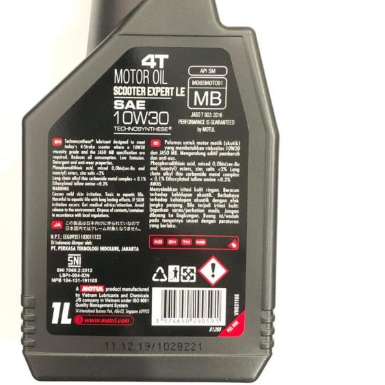 OLI MOTUL SCOOTER EXPERT LE 10W30 1LITER NMAX PCX AEROX VARIO 125 150