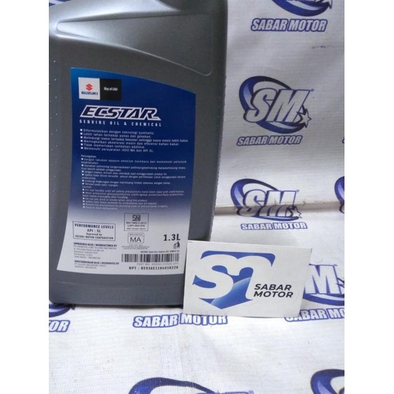 OLI SGO ECSTAR R7000 10W-40 API SL 1.3L / Oli Suzuki GSX 1300ml