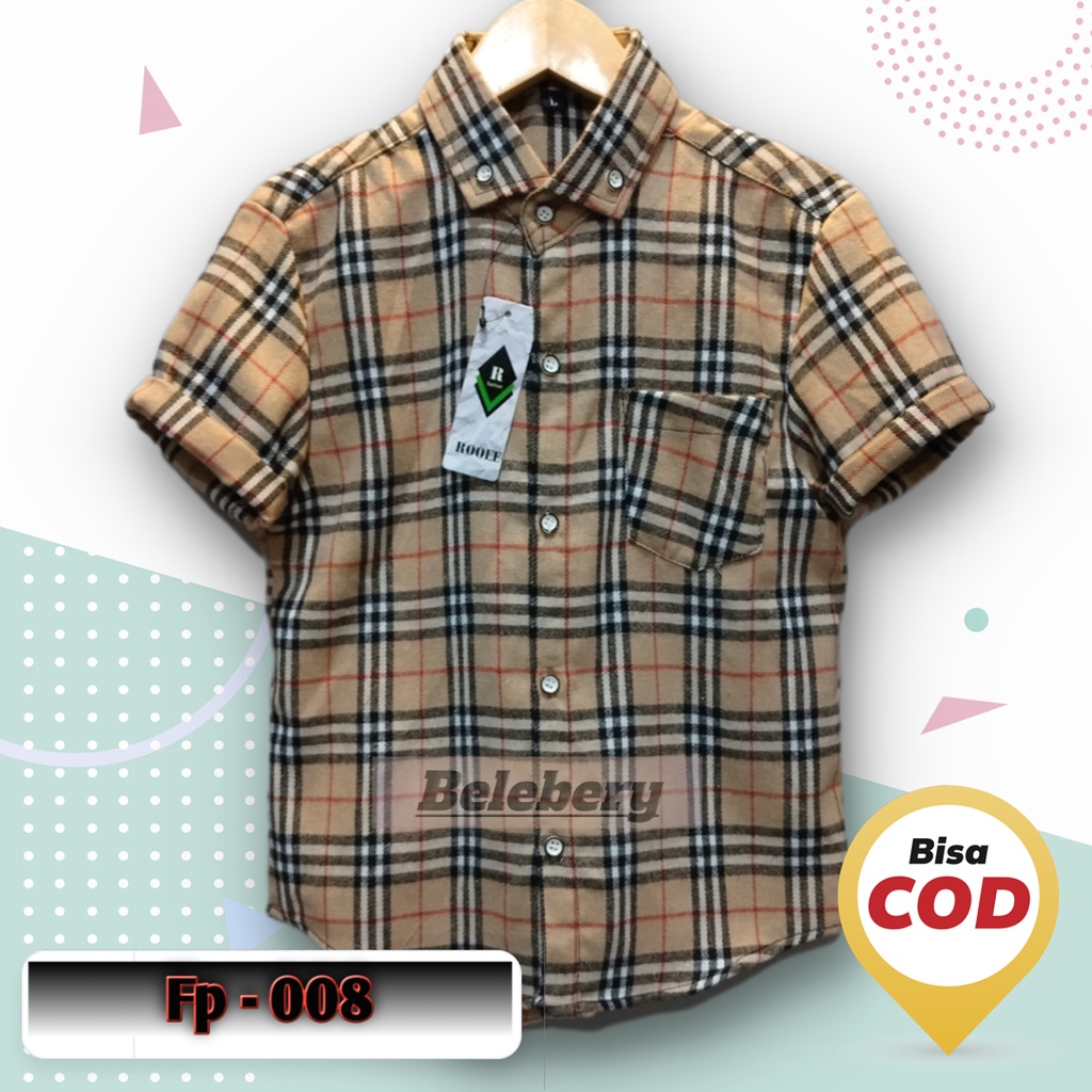 Zagzeg Clothing Kemeja Anak Flanel Premium Lengan Pendek Usia 2 sampai 6 tahun