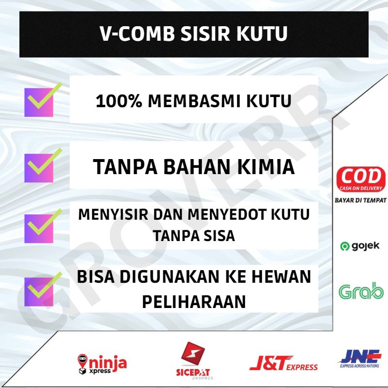 Alat Penghilang Pembasmi Kutu Telur Kutu Rambut Manusia Hewan Permanen Sisir Kutu Elektrik Vcomb Teknologi terbaru tercanggih