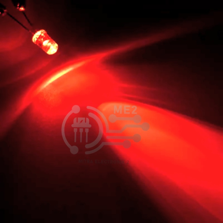 Lampu Led 5mm Super Bright Warna Sorot Biru Kuning Merah Hijau Putih
