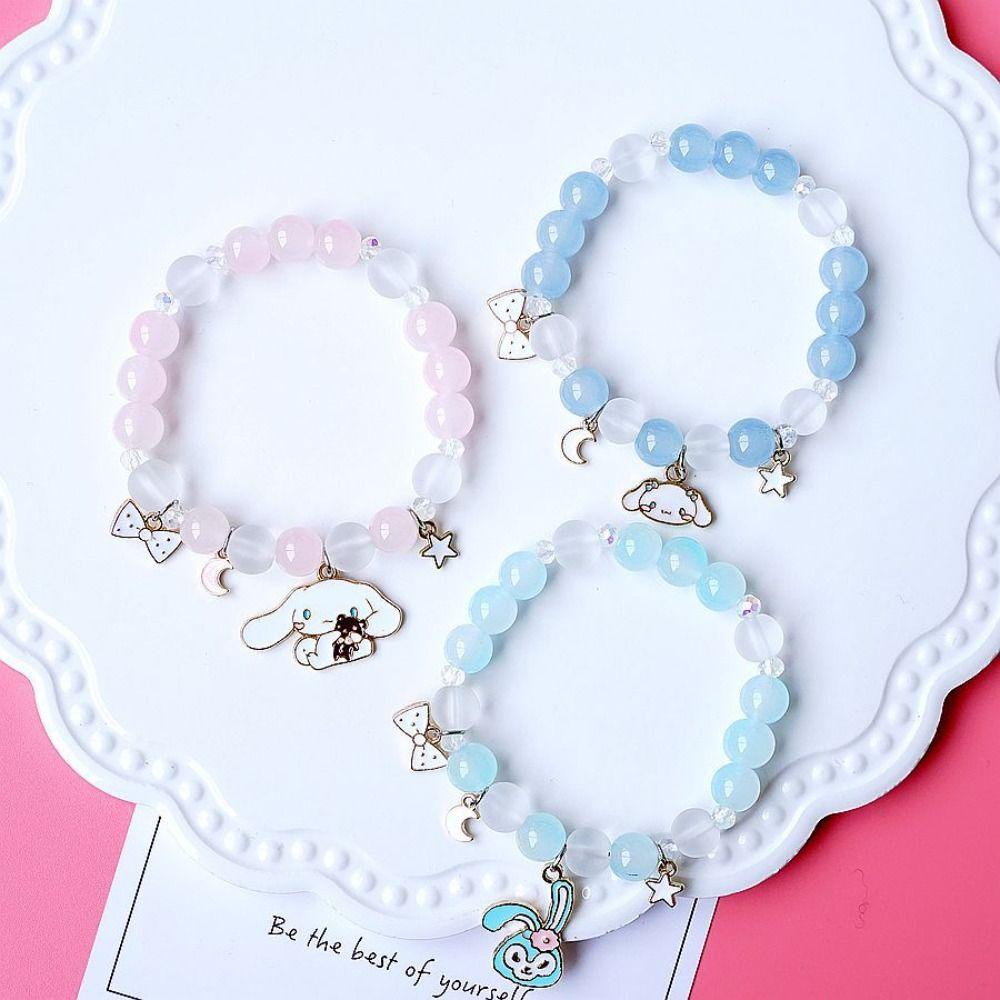 Nickolas1 Cinnamoroll Gelang Temperamen Handmade Perhiasan Aksesoris Hadiah Pacar DIY Liontin Wanita Gelang Gaya Korea Gelang