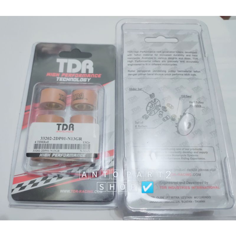 ROLLER TDR RACING ( 10-13-16-17 ) GRAM YAMAHA ALL NEW N-MAX / AEROX 155 / MIO Z / MIO 125 M3 / SOUL 