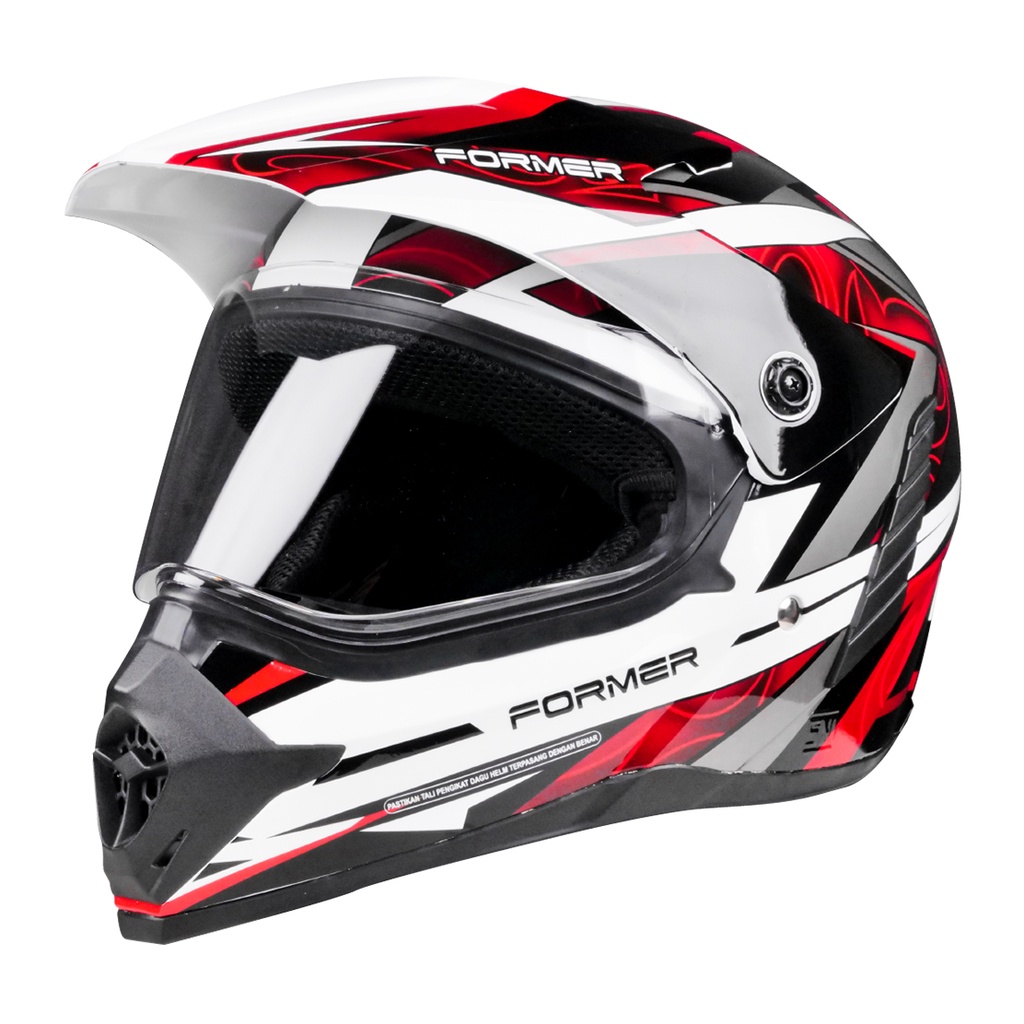 Helm Cargloss Former Supermoto Eagle - Sp Whity White