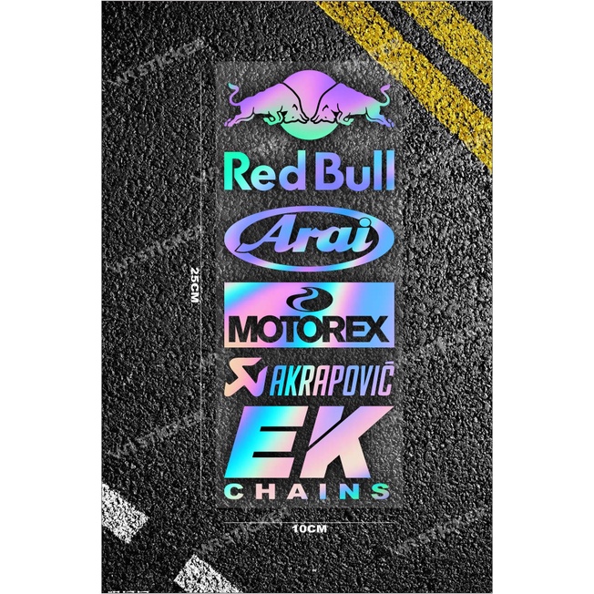 Stiker logo sponsor sticker cutting satu set (bisa custom)