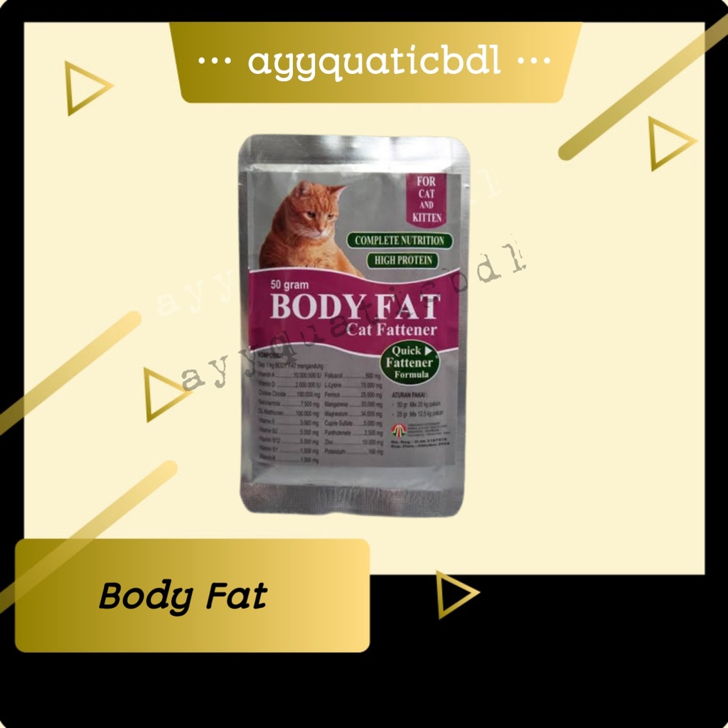 BODY FAT Penggemuk Badan Kucing